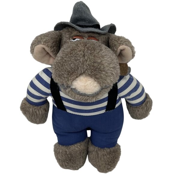Vintage 1987 Commonwealth Mouse Rat Smoking Cigar Plush Stuffed 9” Tall - Picture 1 of 8